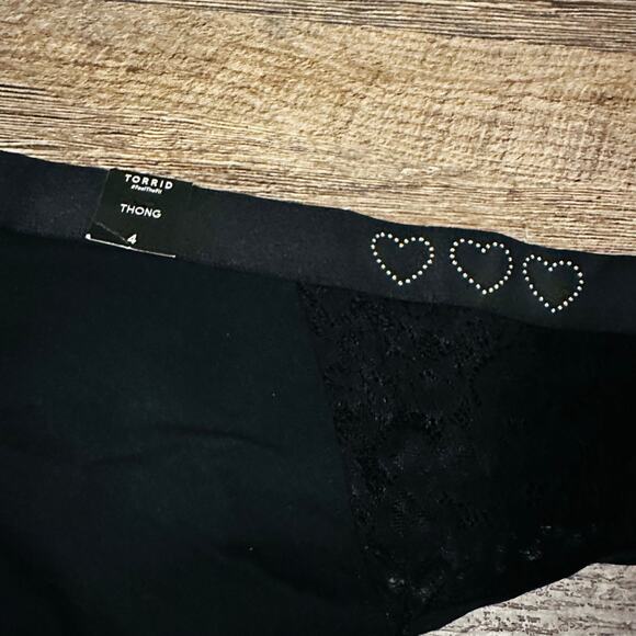 Torrid Mid rise Black Thong 4X - Picture 4 of 5